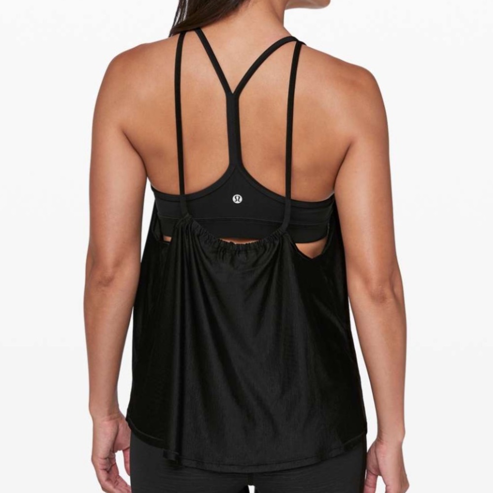 Lululemon Flow Y 2-in-1 Bra Tank Black 6